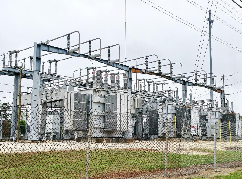 Picture of a fenced electrical facility